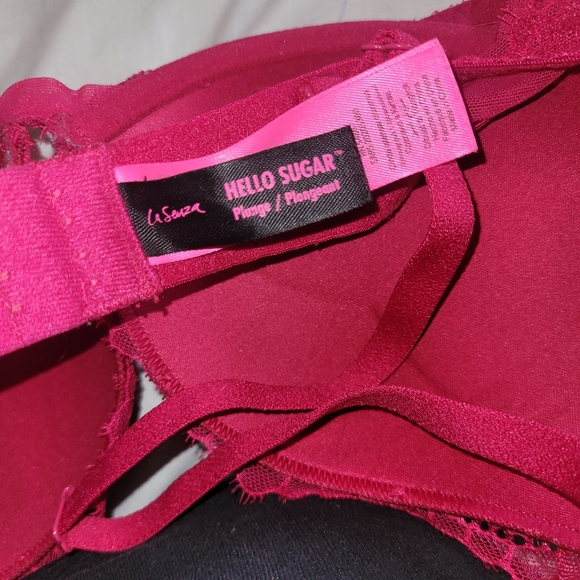 La Senza Hello Sugar Plunge Hot Pink Lace Bra 32B - Picture 4 of 4
